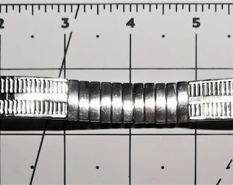 Vintage 1960s Scott Made in Hong Kong 18mm lugs Curve end Expansion Stainless Steel Watch Band Rare