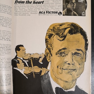 Puede incluir: Una portada de &aacute;lbum de vinilo vintage con un retrato de John Gary, un cantante, con el t&iacute;tulo del &aacute;lbum "A Heart Filled with Song" y el texto "The Big Voice of John Gary".