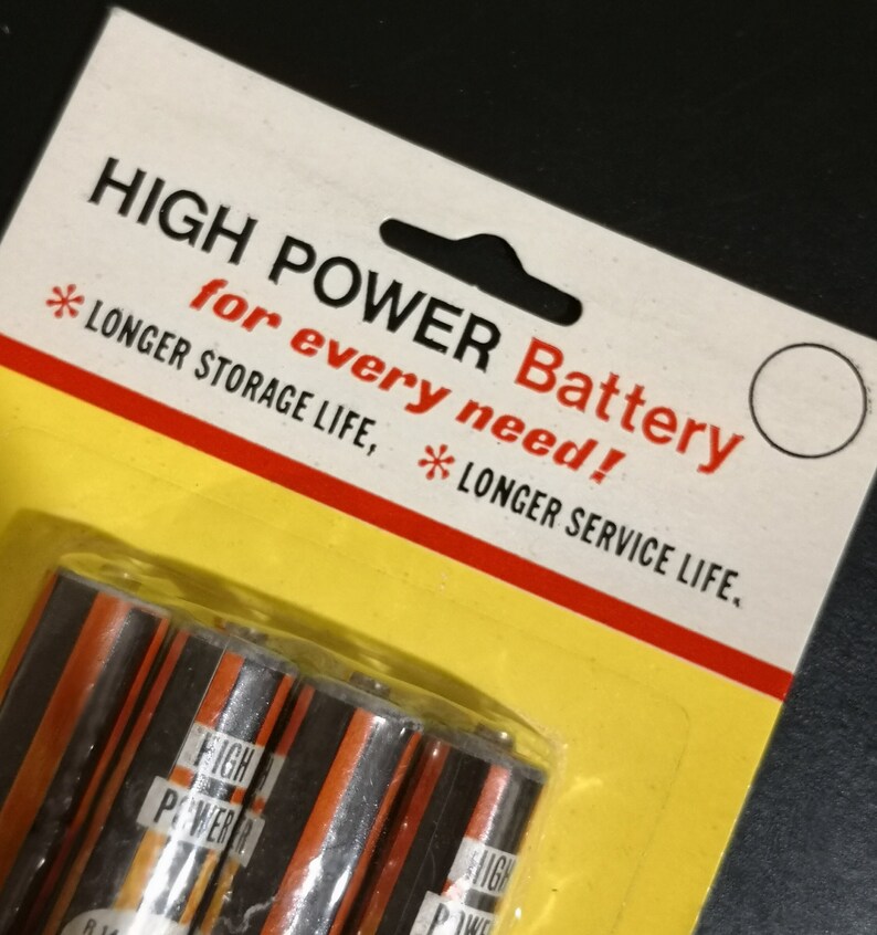 Vintage 1960s R14 UM3 Penlight Battery Made in Hong Kong NOS Sealed