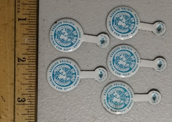 1960s United Nations Guided Tour Pin Badge lot of 5 N… - Gem