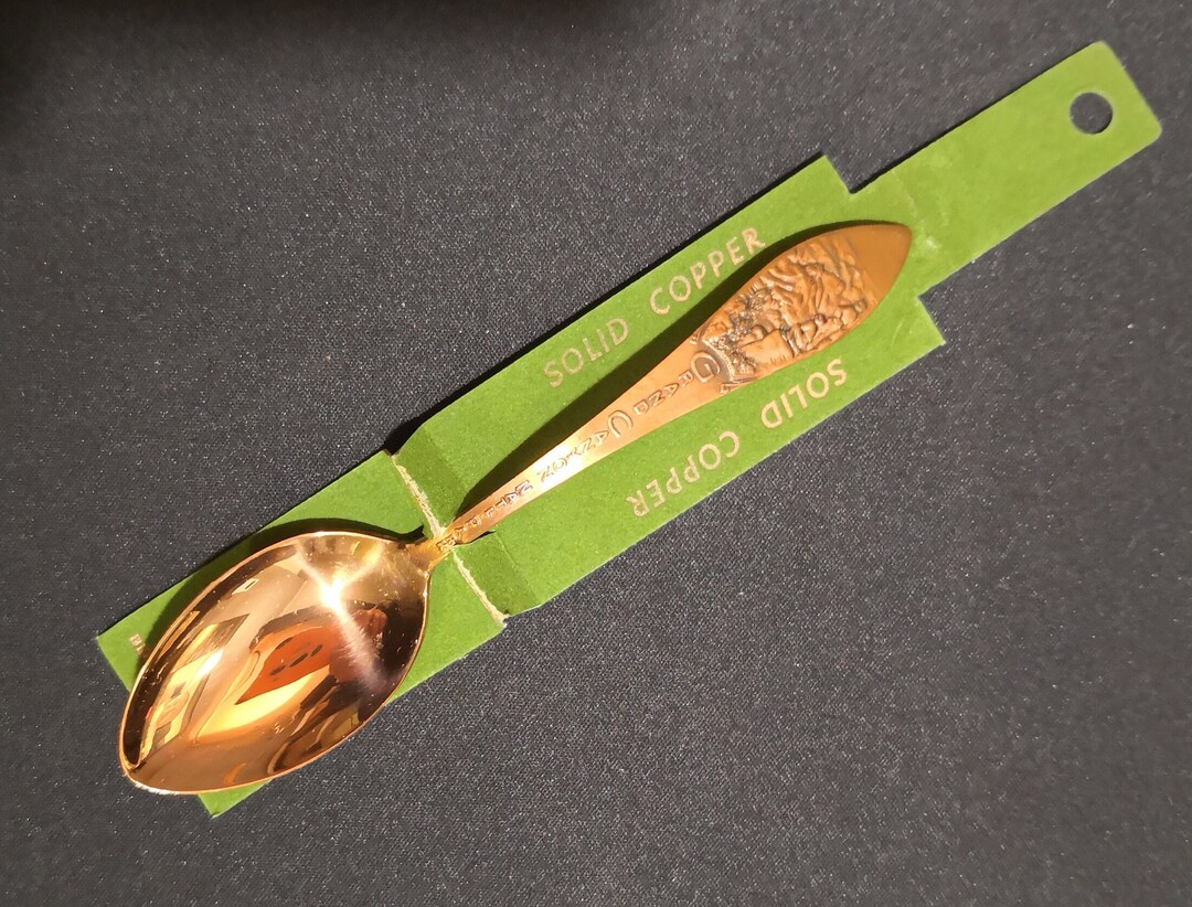 Vintage Souvenir Solid Copper Teaspoon Grand Canyon Arizona Etsy