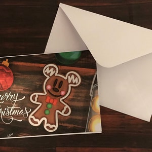 Biglietto di Natale Disney Gingerbread Mickey Mouse Disneyland Treat