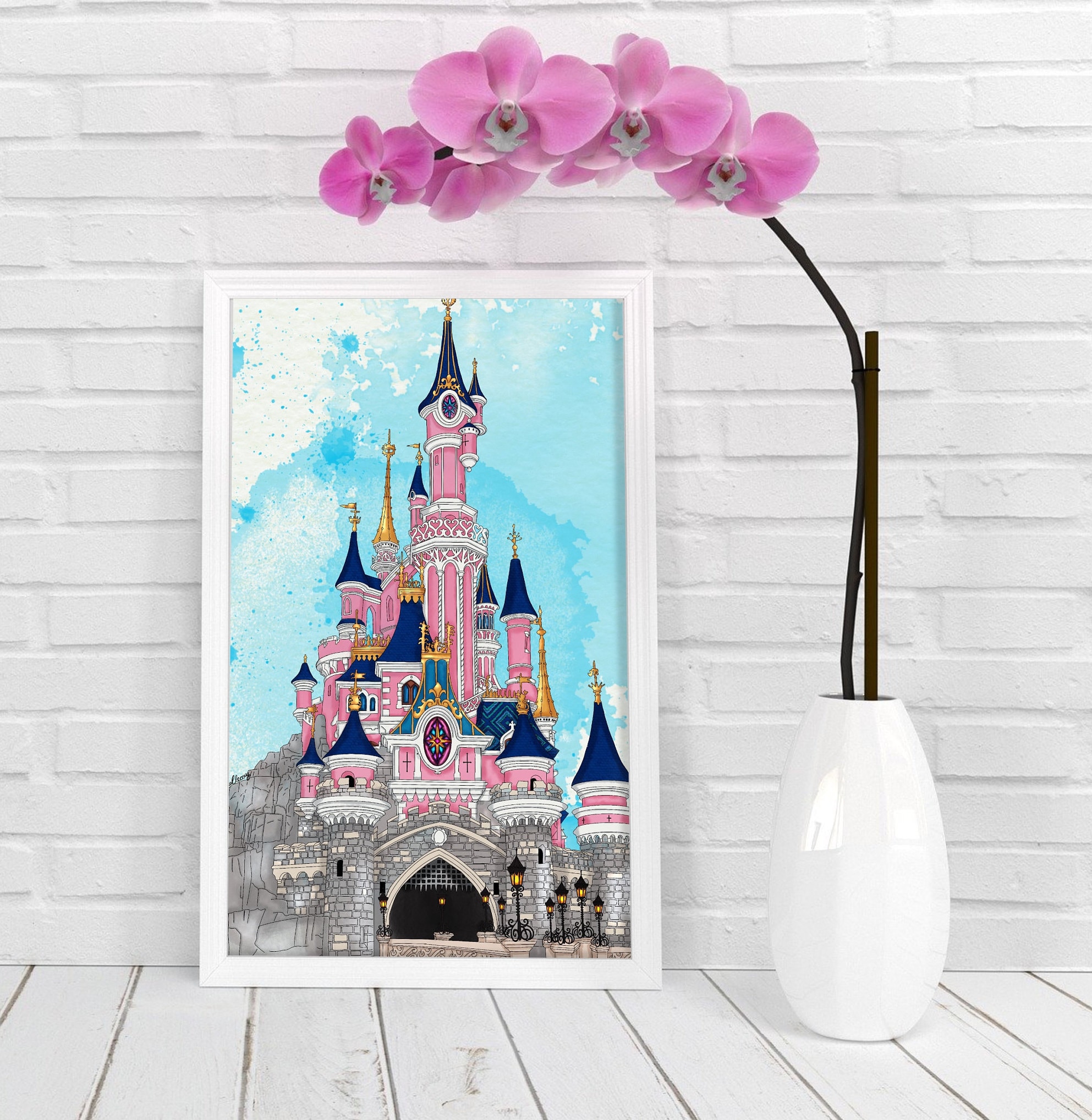 ディズニーランド 眠れる森の美女の城 ディズニーアートイラスト