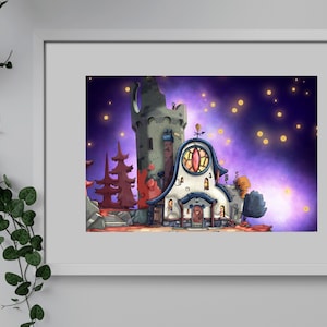 Disney The Owl House Disney Art Illustration Watercolor Bedroom Nursery Decor