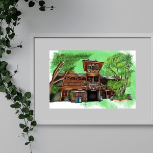 Disneyworld Jungle Cruise Disney Art Illustration Watercolor Bedroom Nursery Decor