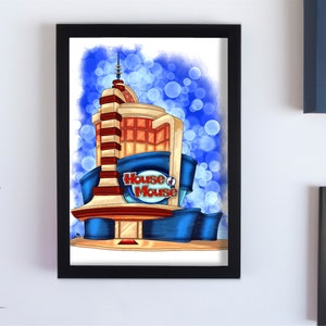 Disney's House Of Mouse Disney Cartoon Disney Toontown Art Illustration Acuarela Dormitorio Nursery Decor
