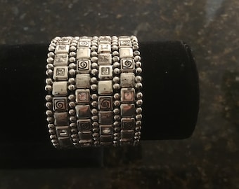 Vintage Brighton Silver Stretchy Cuff