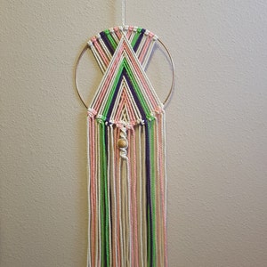 Colorful Beaded Macrame Wreath/ Wall Hanging