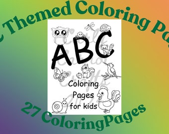 ABC Coloring Pages for Kids - 27 pages