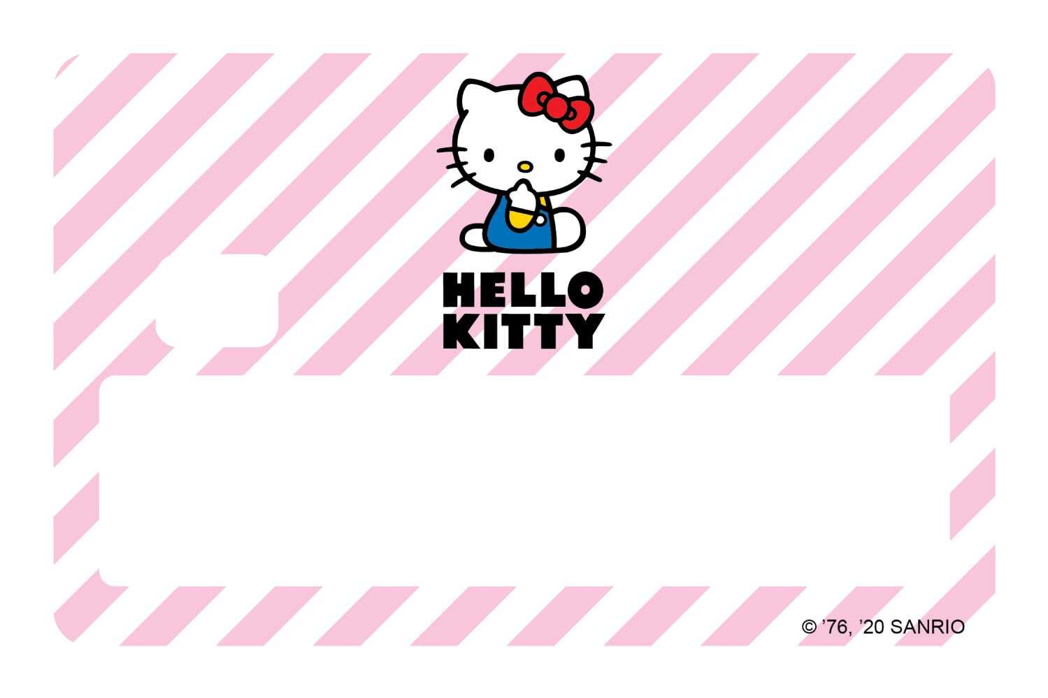 debit credit card skin hello kitty pink stripes etsy