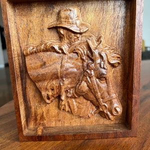 Horse and Rider - 3D Wood Carving
