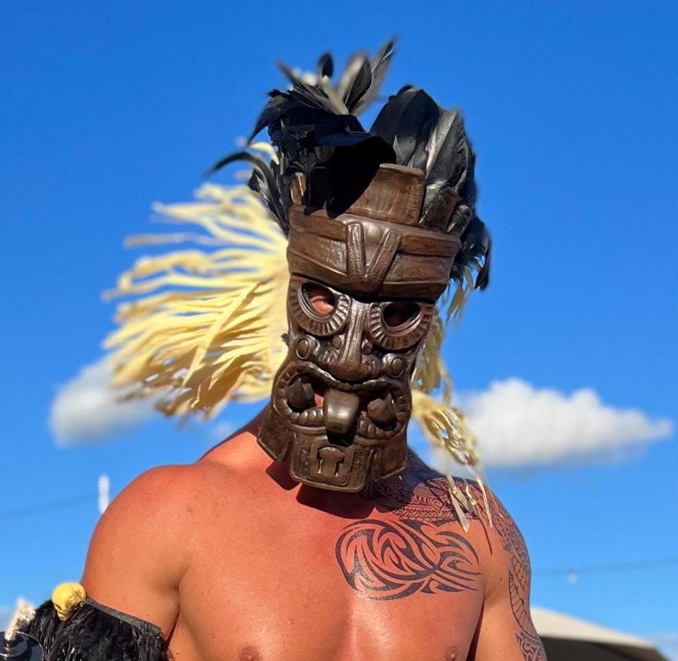 ティキマスク：コスチュームまたは壁飾り - Etsy 日本