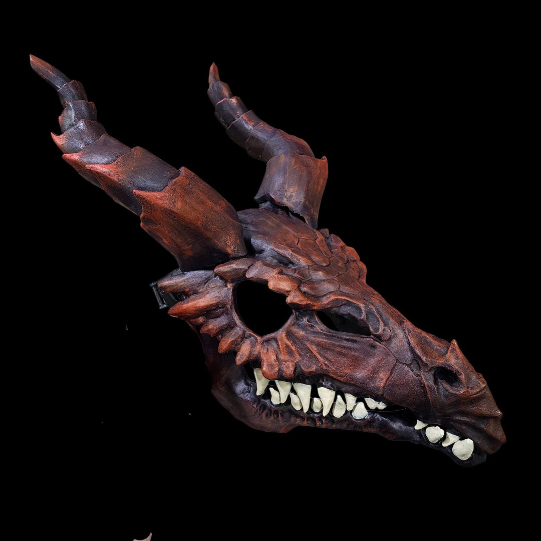 Dragon Skull Mask With Articulated Jaw - Etsy