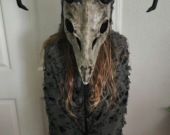小さなウェンディゴマスク 邪悪な角 - Etsy 日本