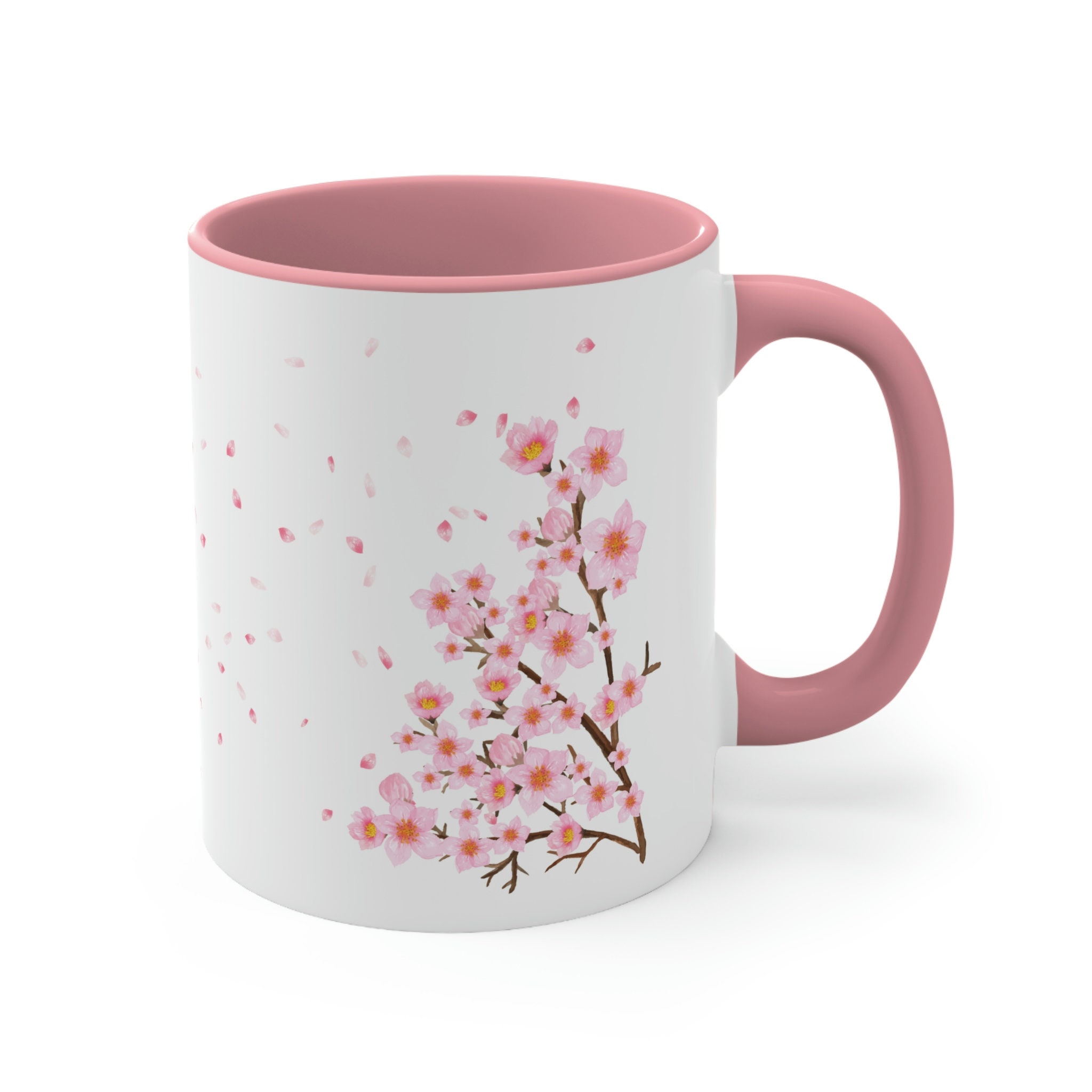  Novelty Pink Sakura High Boron Glass Cup with Ceramic Lid  Stainless Steel Spoon Drinking Cup 500ml/17oz Clear Measuring Scale Coffee  Mug with Handle Cute Cherry Blossom Water Cups for Milk Juice