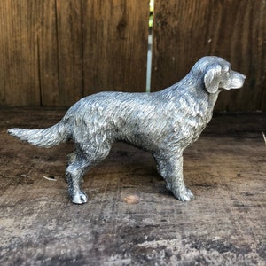 Golden Retriever Pewter Figurine