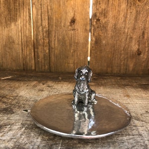 Pewter Cavalier King Trinket Dish