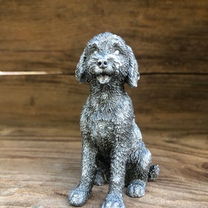 Goldendoodle Pewter Figurine