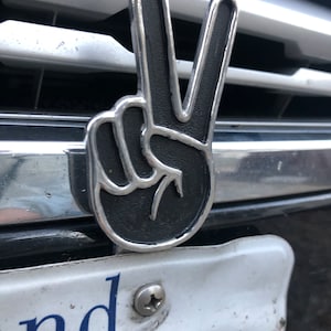 Victory Peace License Plate Topper