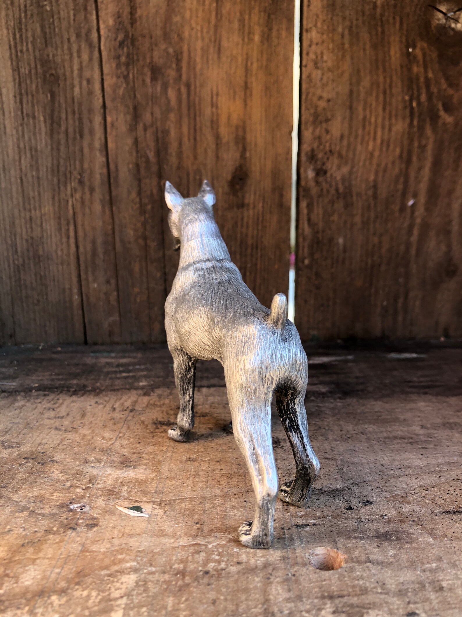 Pewter Cut Boxer Figurine Etsy