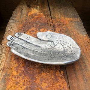 Pacific Giftware Wild Magic Palmistry Hands Trinket Dish Tray - 9" Long, Resin, Boho Home Decor - View #4