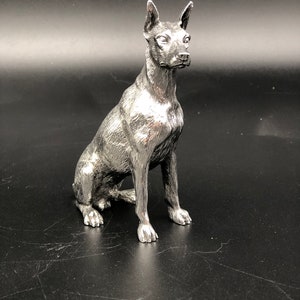 Doberman  Pewter Figurine