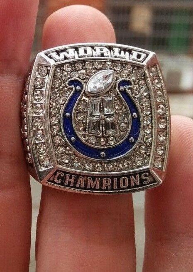 2006 Indianapolis Colts Super Bowl Championship Ring 18k Heavy Etsy