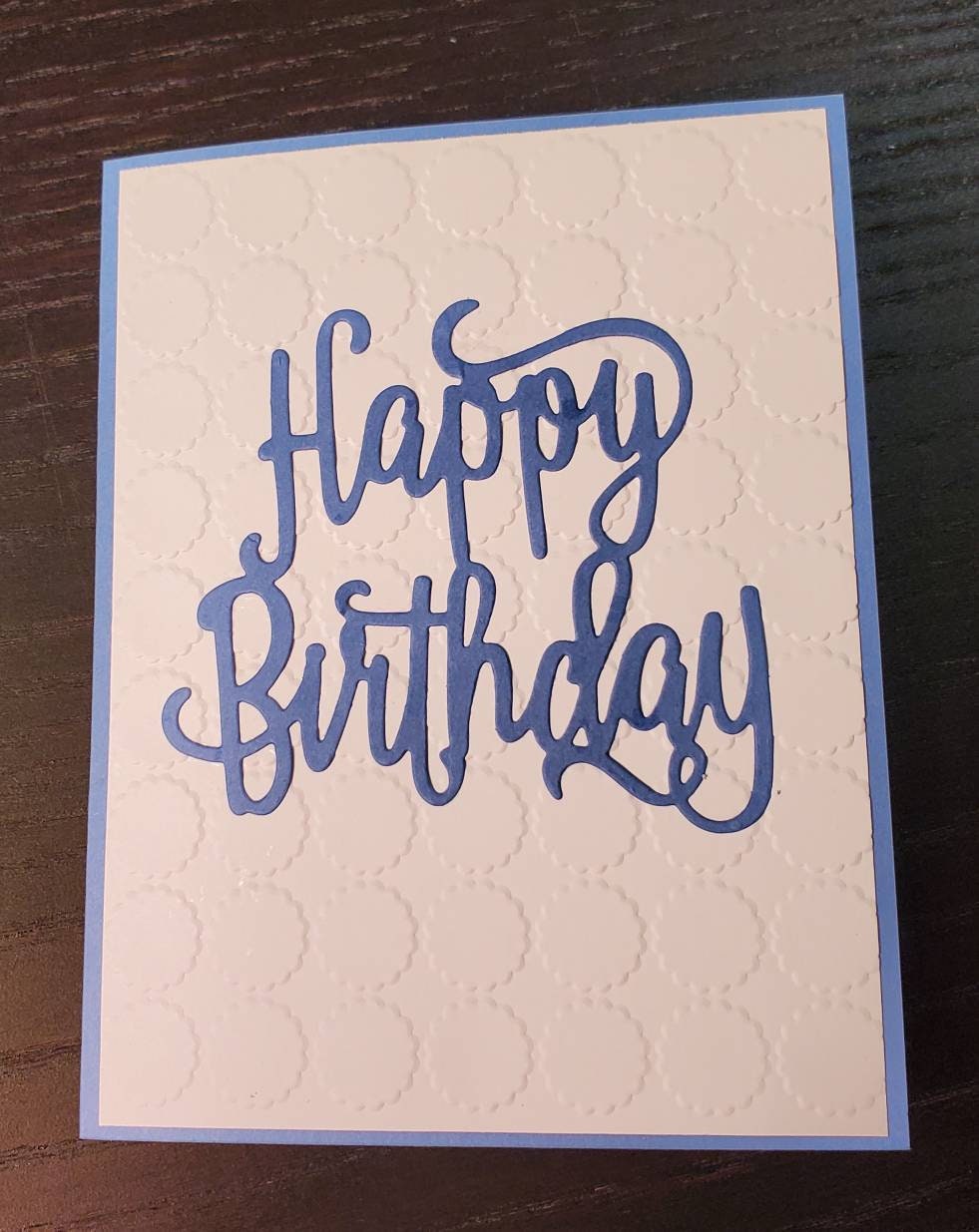 Handmade Embossed Happy Birthday Card - Blank Inside - Etsy