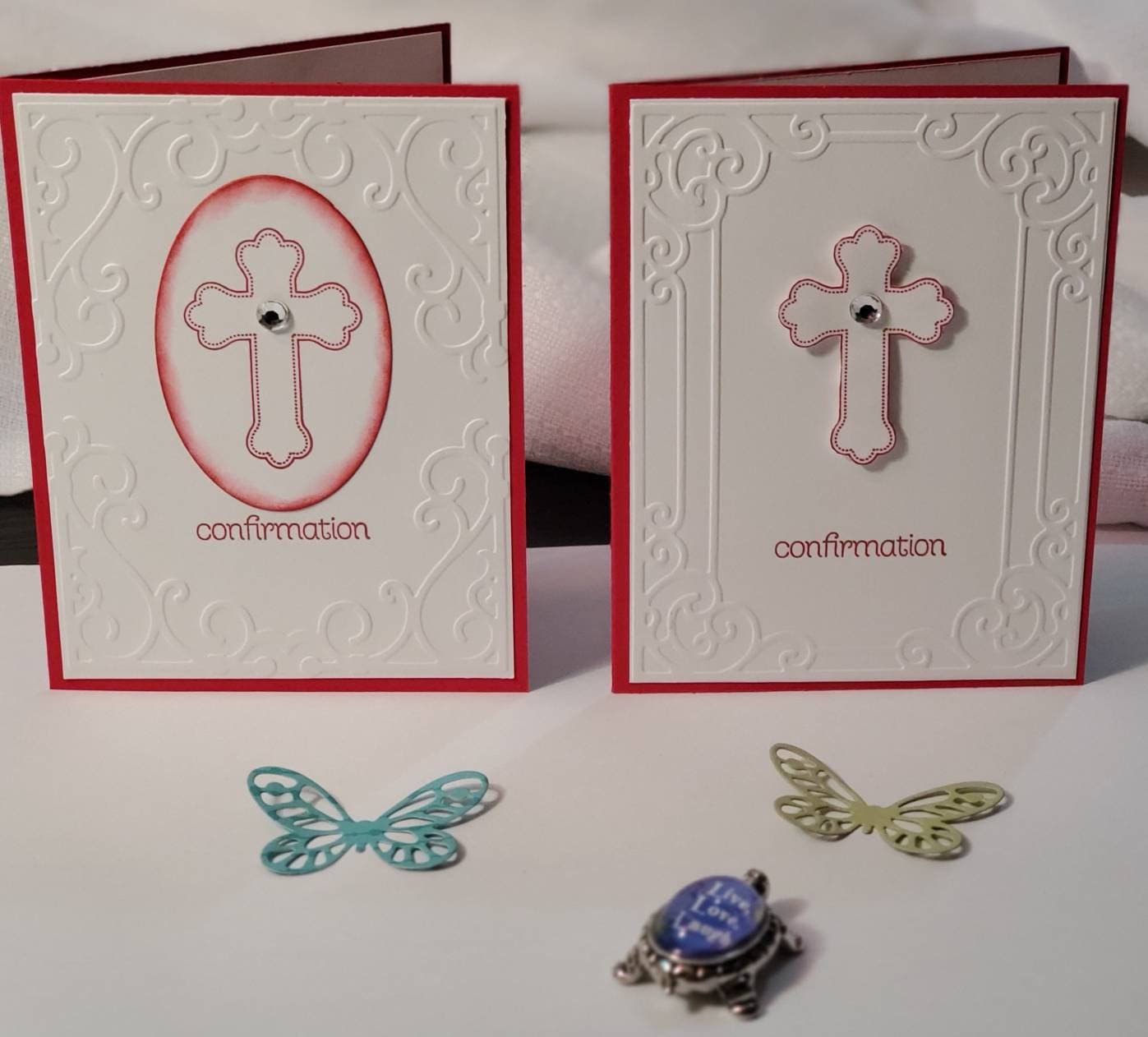 Greeting Card Handmade Confirmation Card. Blank Inside. Choice of Color