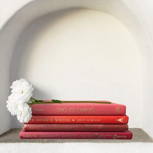 All Petite Red Books | Decorative Books| Staging Books | Coffee Table Books| Shelf Display |Real Books | Compact Size  Editions