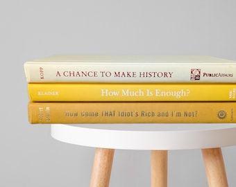 Yellow Decorative Book Bundle: Real Books for Home Staging