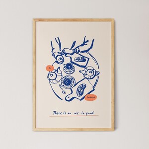 Family Meal Food Wall Art Modern Style, Posters With Food, Vintage Food Poster, Kitchen Wall Art, Kitchen Decor, Modern Food Digital Print