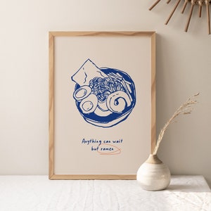 Japanese Ramen Wall Art Modern Style, Posters With Food, Vintage Food Poster, Kitchen Wall Art, Kitchen Decor, Modern Food Digital Print