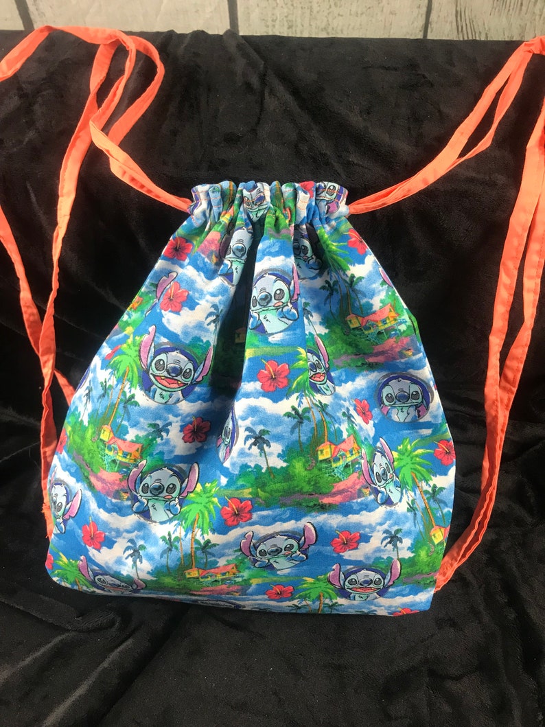 Lilo &amp; Stitch Hawaiian Back Pack/Shoe Bag for School Work
