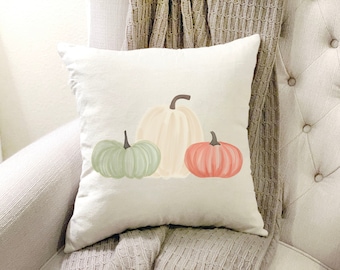 Pumpkin Trio #2- 18x18 inch pillow cover