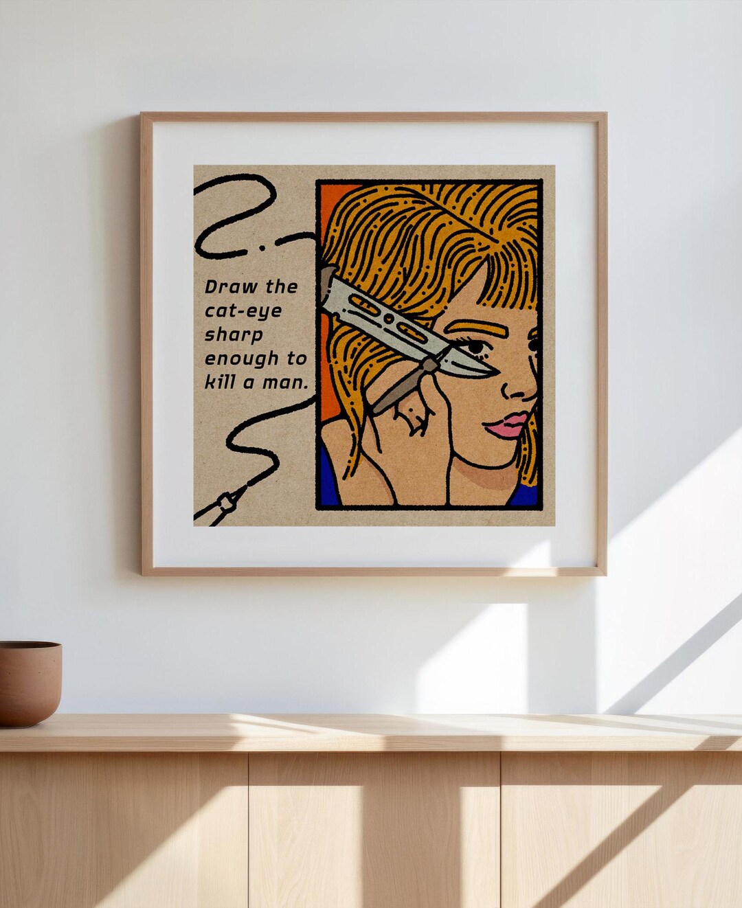 Draw the Cat Eye Sharp Enough to Kill a Man Etsy