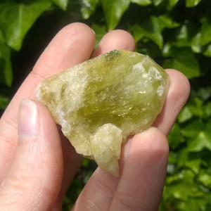 Rare Raw Brazilianite Crystal from Minas Gerais Brazil High Collectors Quality Mineral Specimen Solar Plexus and Sacral Chakra Stone image 1