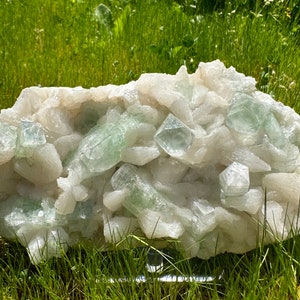 Light Green Apophyllite with Stilbite