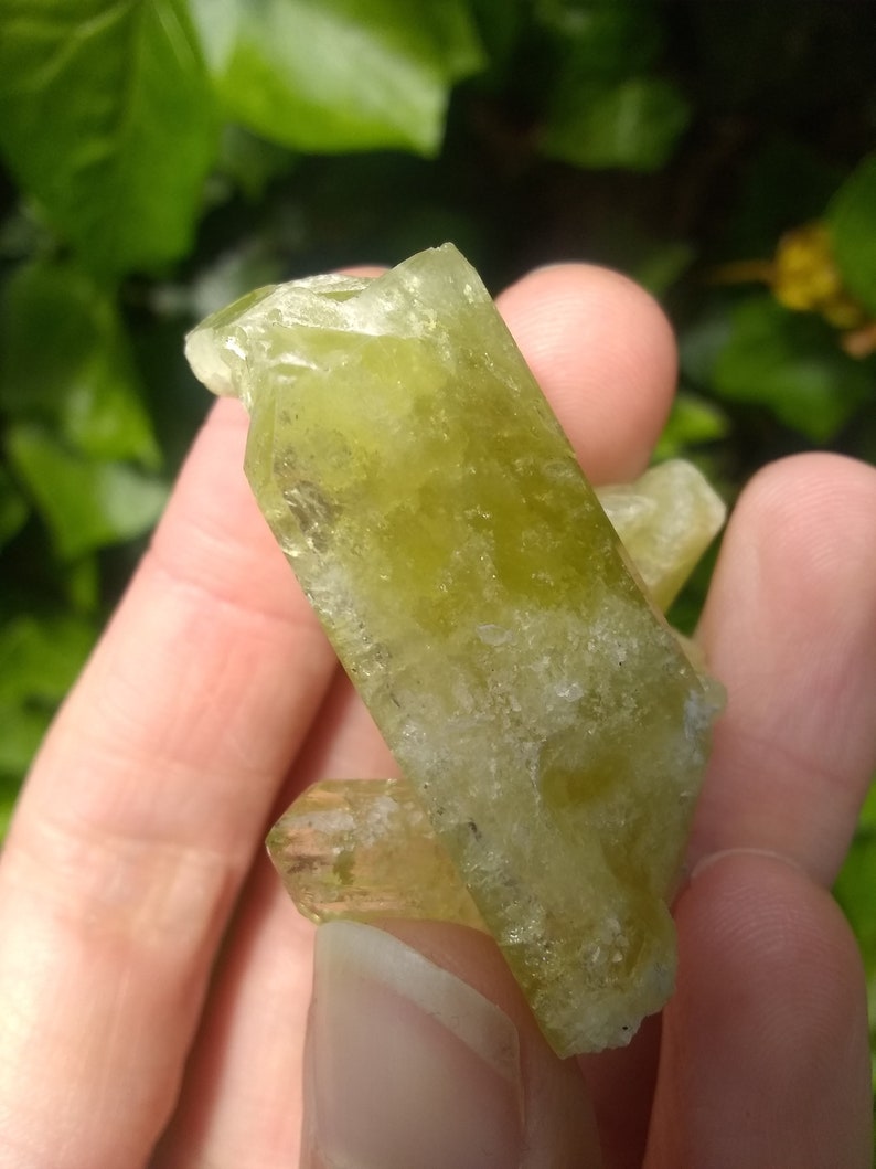 Rare Raw Brazilianite Crystal from Minas Gerais Brazil High Collectors Quality Mineral Specimen Solar Plexus and Sacral Chakra Stone image 5