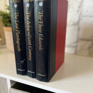 Decorative books by color| Real books| Hard Back Books by Color| Bookcase décor| Classic Books| Navy Red and Blue Vintage Books for Decor