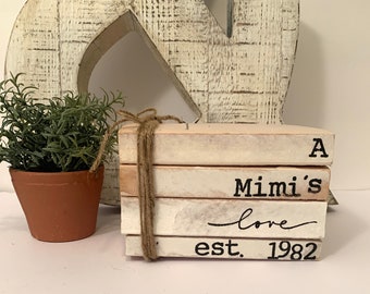 A Mother’s Love book stack//Home Books//Neutral Farmhouse Decor//Vintage Home//farmhouse books//Free Shipping