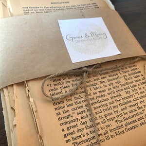 100 Vintage book pages bundle | vintage pages for scrapbooking ephemeral | free shipping
