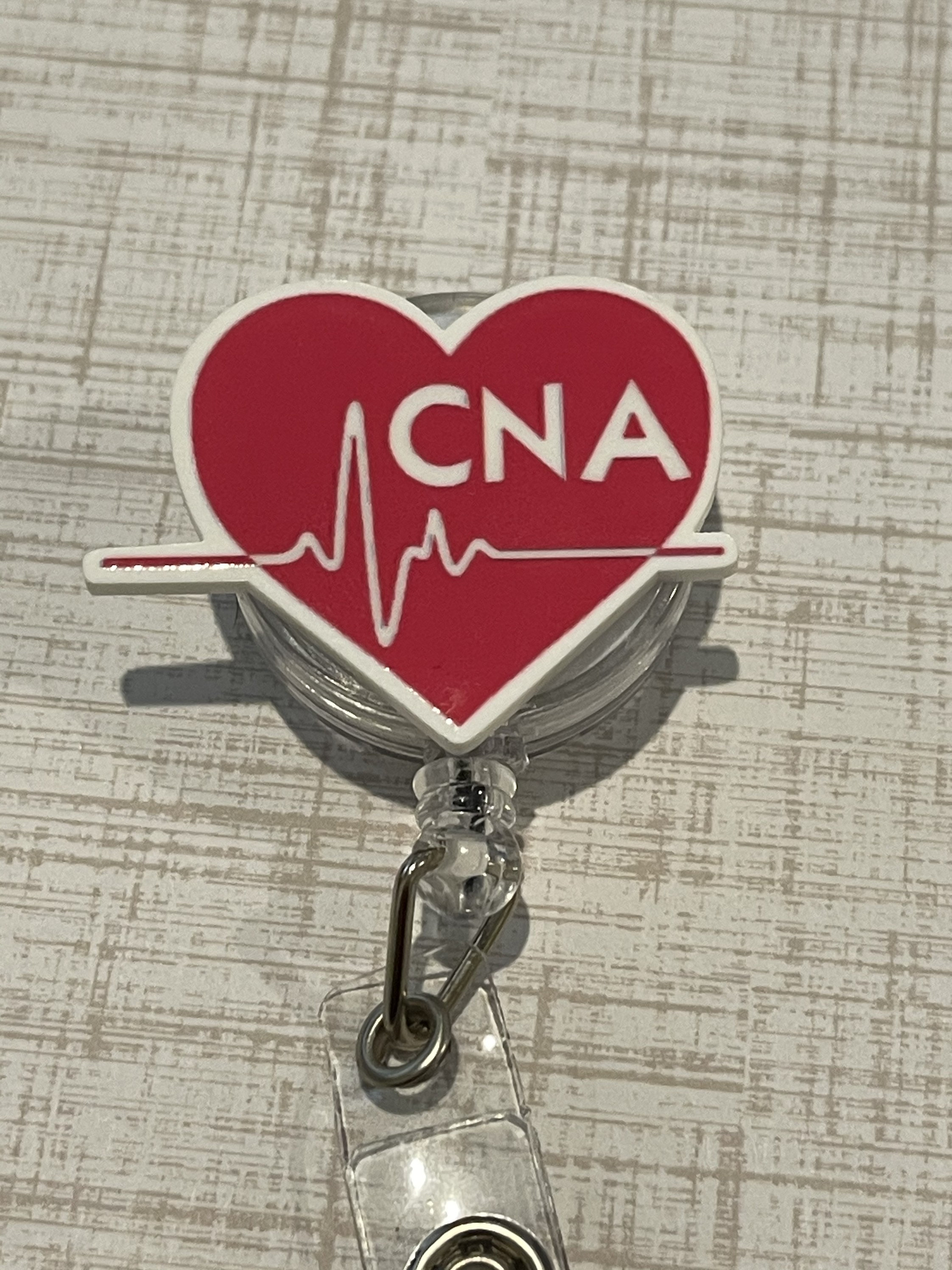 CNA Retractable Badge Reel ID Name Card Badge Holder Nurses Etsy