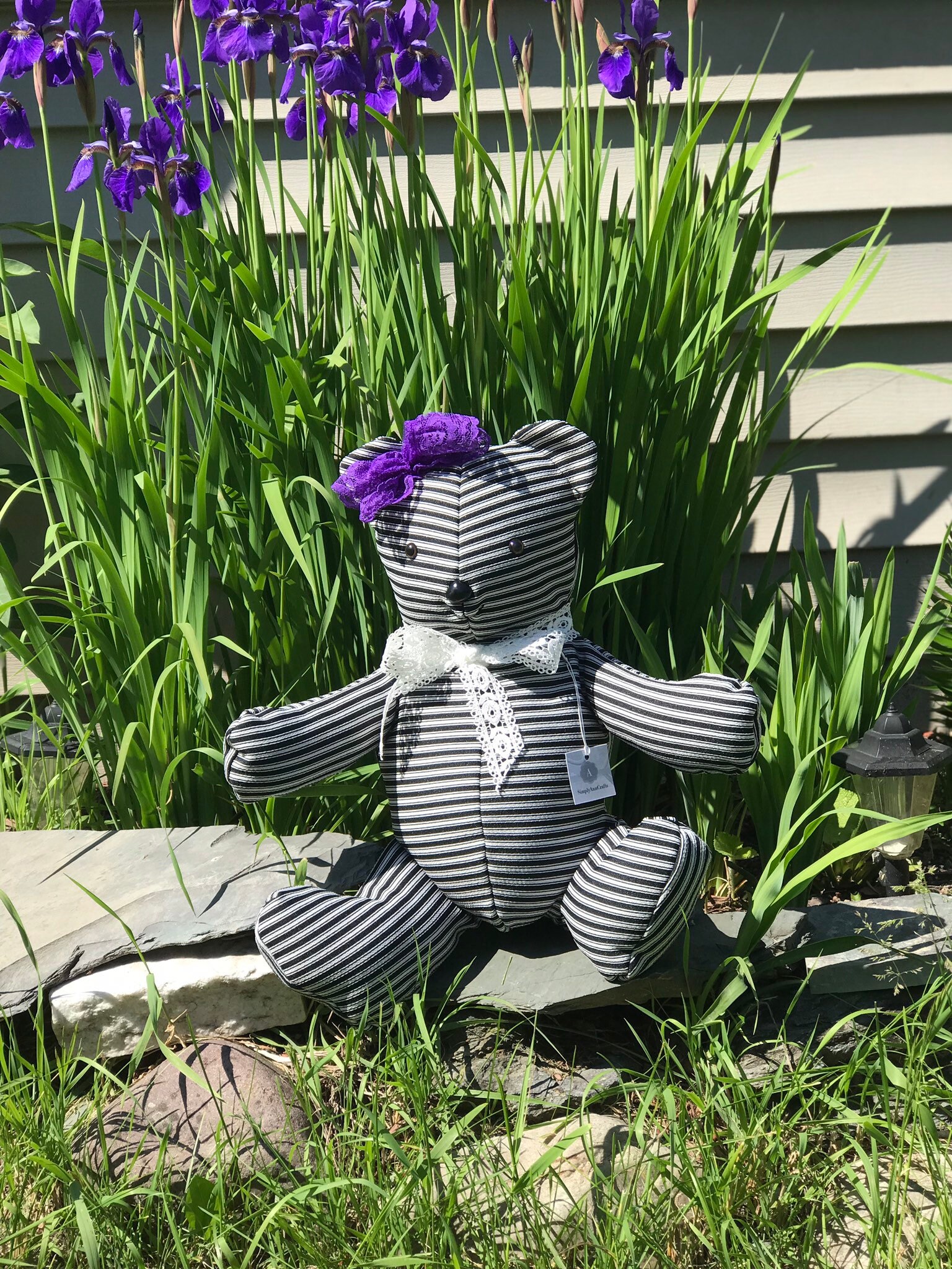 striped teddy bear