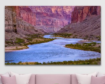 Southwest Home Decor Grand Canyon Wall Art Red Rock Metal Print Scenic Arizona Landscape Photography Rustic Fine Art Print Colorado River
