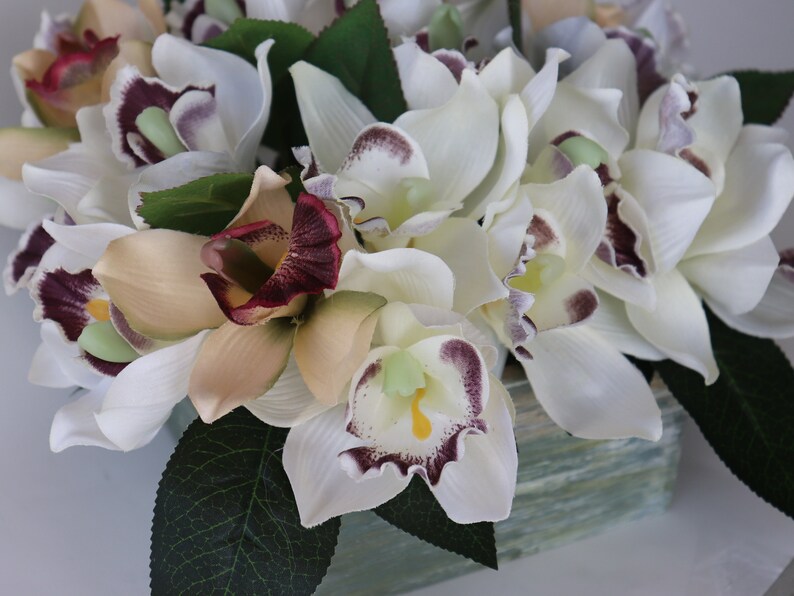 Silk flowers in wooden box rustic centerpiece with fake Etsy