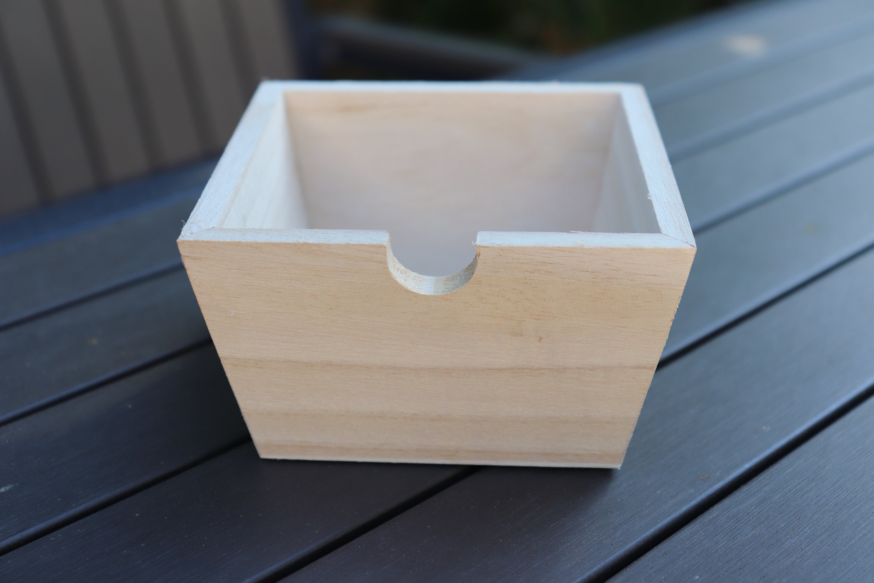 Unfinished wood planter box DIY centerpiece rustic Etsy