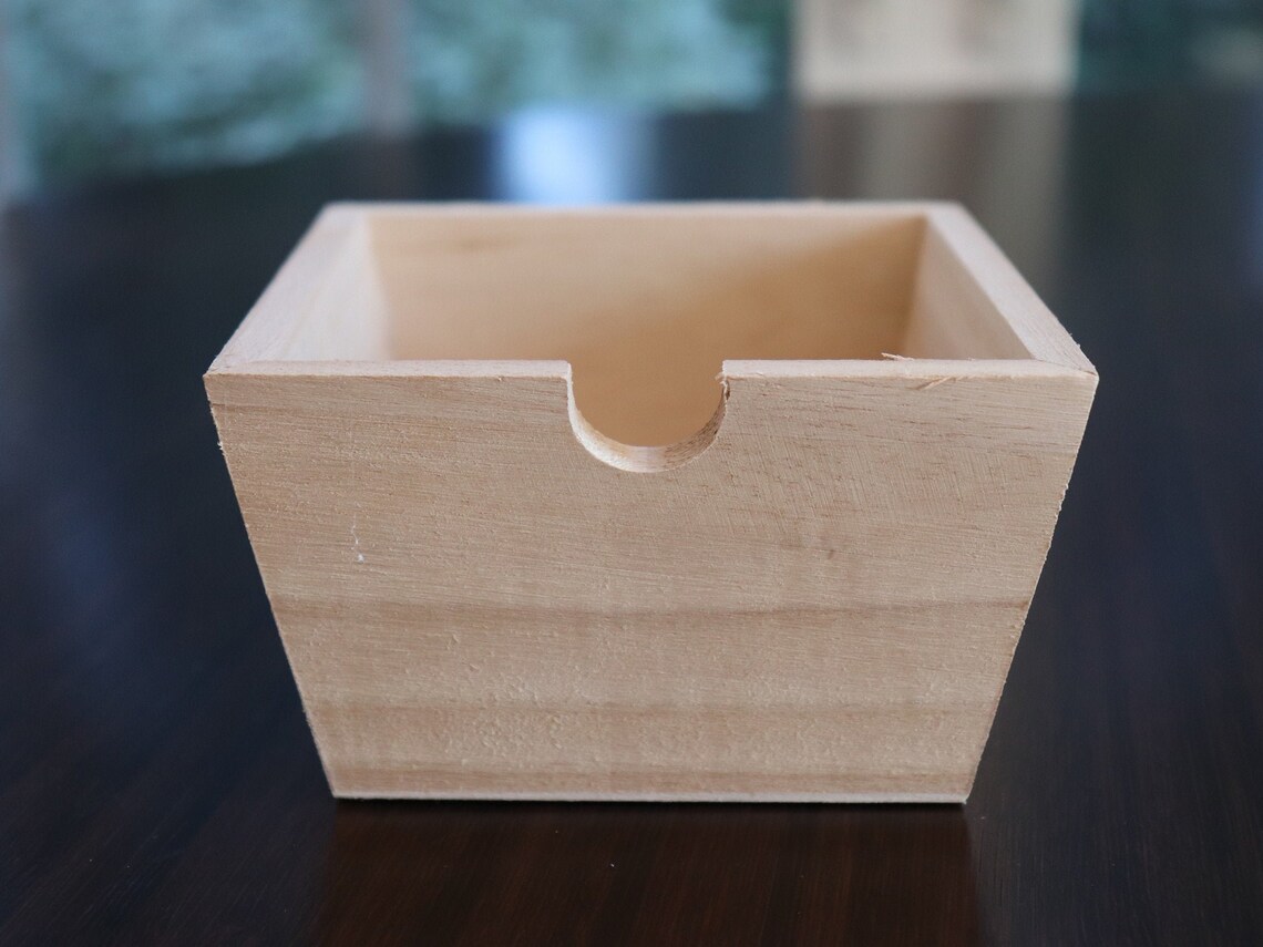 Unfinished wood planter box DIY centerpiece rustic Etsy