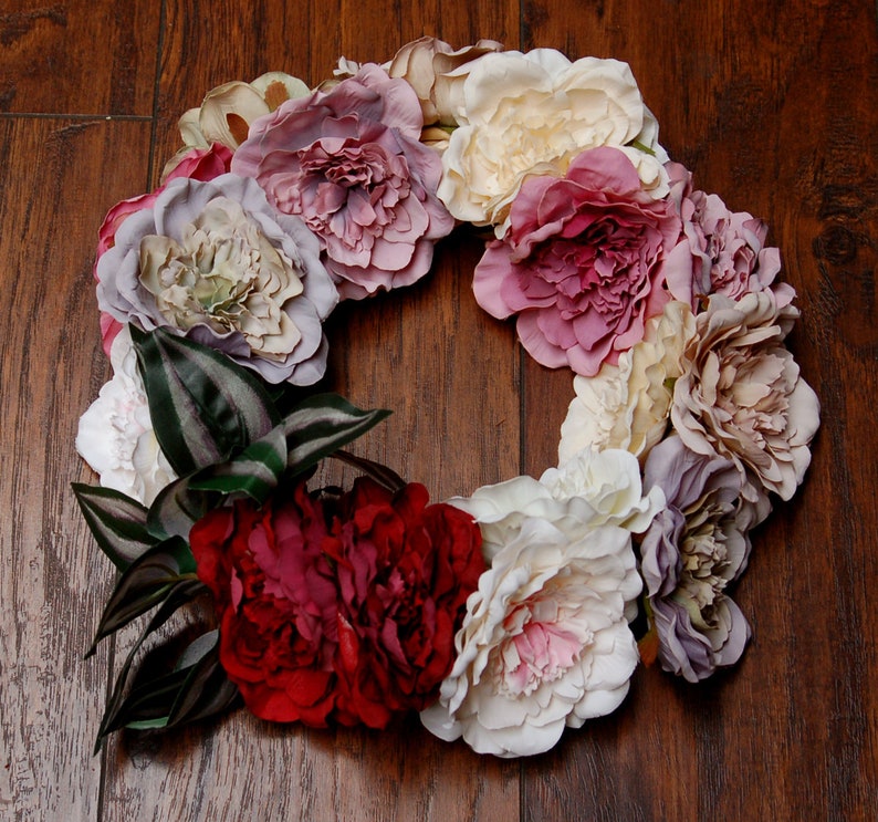 fake flowers Candle ring willow wreath candle holder table centerpiece silk flowers arrangement living room centerpiece