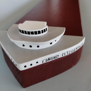 Edmund Fitzgerald Wooden Boat - Cribbage Board Model